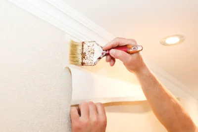 Pose de papier peint à Chanterelle — revêtements muraux et toiles de verre
